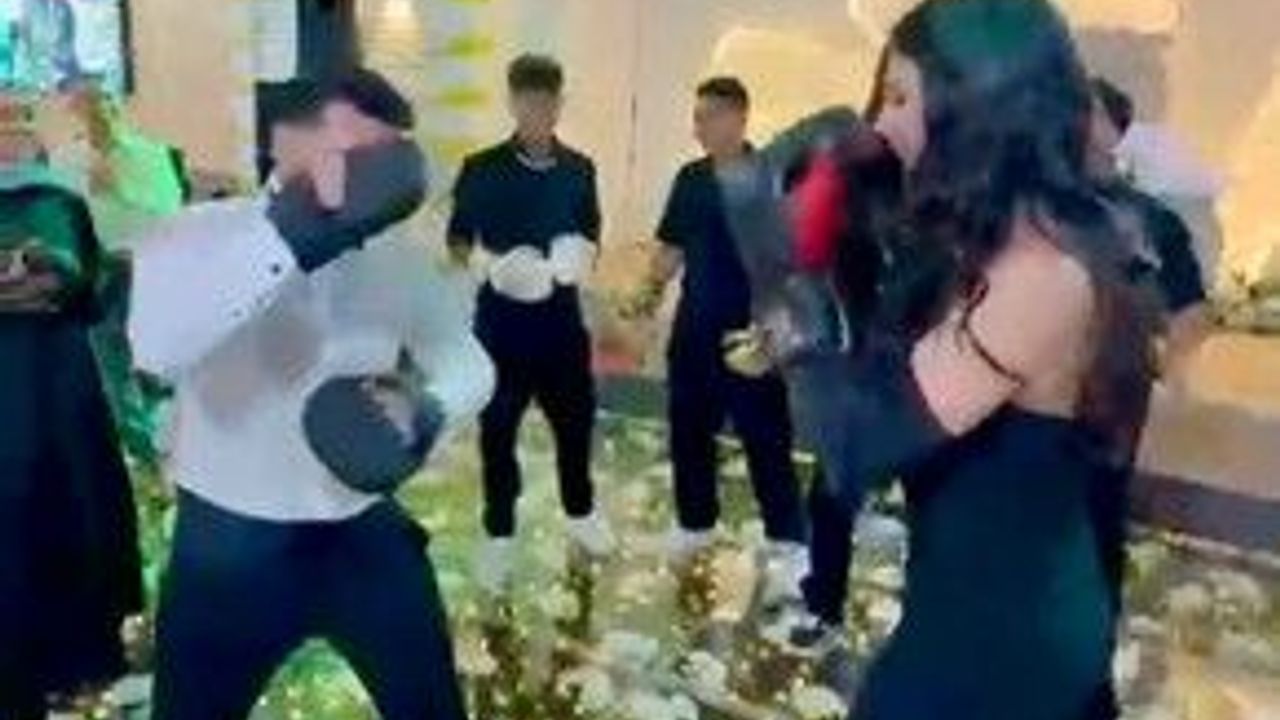 Antalya'da düğün pisti boks ringine dönüştü
