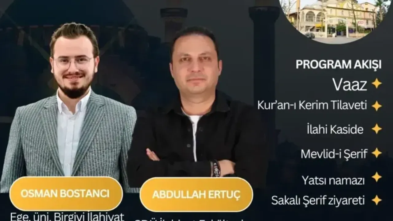 Isparta Gülistan Camii’nden Mevlid Kandili Programı