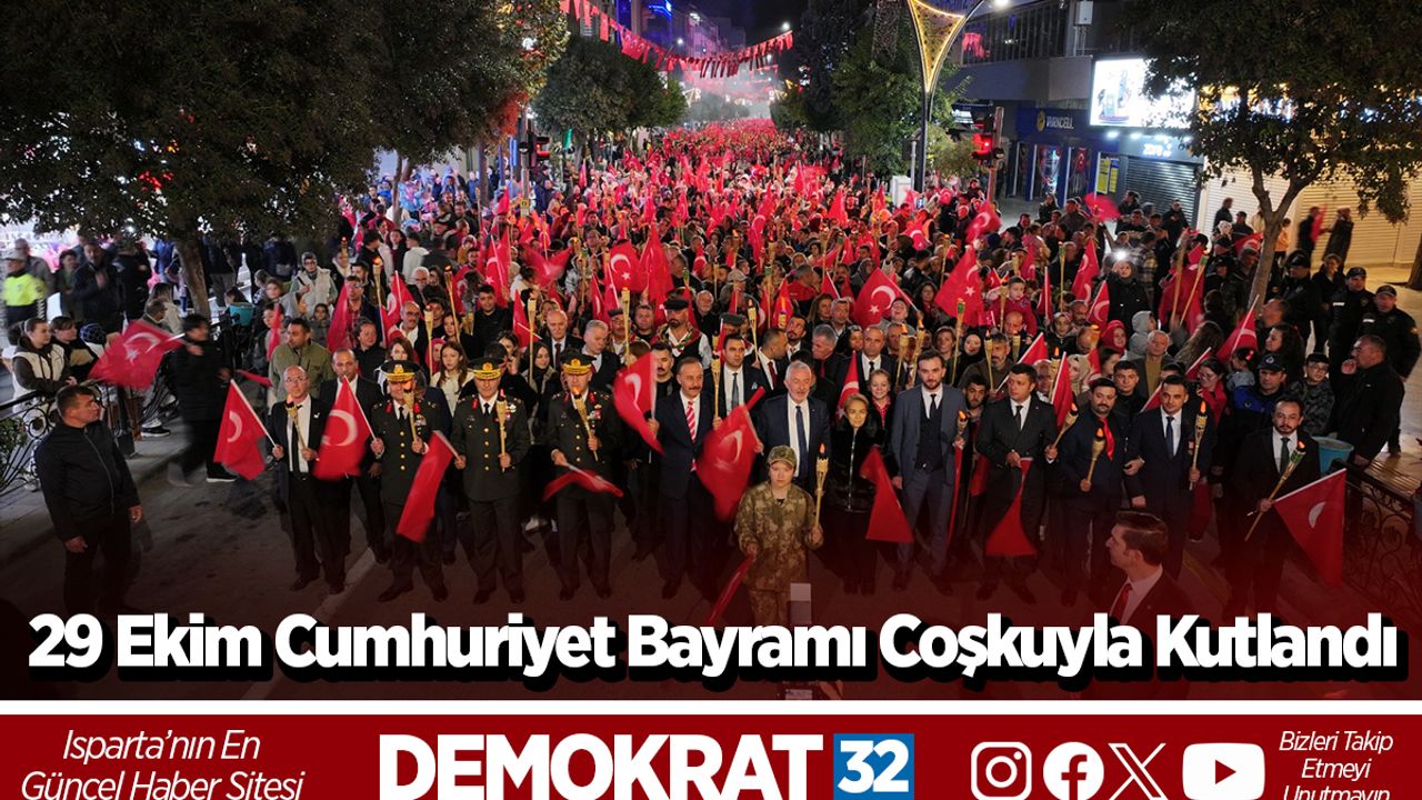 Isparta’da 29 Ekim Cumhuriyet Bayramı Coşkuyla Kutlandı