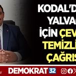 KODAL'DAN YALVAÇ İÇİN ÇEVRE TEMİZLİĞİ ÇAĞRISI
