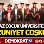 "SDÜ YAZ ÇOCUK ÜNİVERSİTESİ"NDE MEZUNİYET COŞKUSU