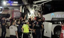 Yolcu otobüsü kaza yaptı!
