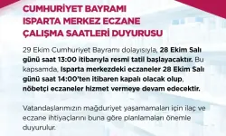 29 Ekim'de Eczaneler Açık mı?