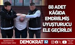 88 adet Kâğıda Emdirilmiş Uyuşturucu Ele Geçirildi
