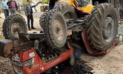 Burdur'da traktör devrildi: 1 ölü