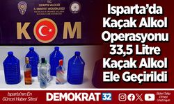 Isparta’da Kaçak Alkol Operasyonu 33,5 Litre Kaçak Alkol Ele Geçirildi