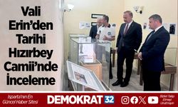 Vali Erin’den tarihi Hızırbey Camii’nde inceleme