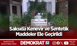 Saksıda Kenevir ve Sentetik Maddeler Ele Geçirildi