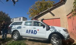 AFAD ekipleri, Eğirdir'de obruk oluşan elma bahçesinde inceleme yaptı