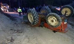 Burdur'da traktör devrildi: 1 ölü, 1 yaralı