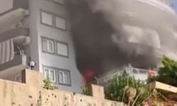 Alanya'da 5 katlı binada korkutan yangın