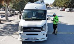 Burdur'da servis araçlarına yönelik denetim