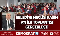 BELEDİYE MECLİSİ KASIM AYI İLK TOPLANTISI GERÇEKLEŞTİ