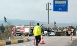 Isparta Havalimanı Kavşağında Feci Kaza