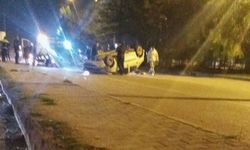 Sav Yolunda Feci Kaza: Araç Takla Attı, Tekeri Koptu