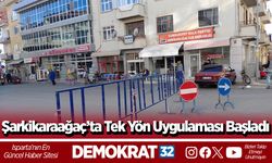 Şarkikaraağaç’ta Tek Yön Uygulaması Başladı