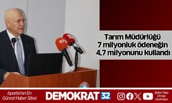 Tarım Müdürlüğü 7 milyonluk ödeneğin 4,7 milyonunu kullandı