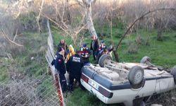 Burdur'da kontrolden çıkan otomobil takla attı: 1 yaralı