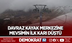 Davraz Kayak Merkezine mevsimin ilk karı düştü bazı noktalarda beyaza bürüdü