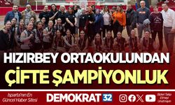 HIZIRBEY ORTAOKULUNDAN ÇİFTE ŞAMPİYONLUK