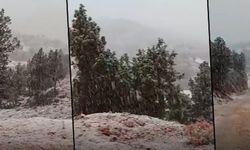 Sarıidris Kasabası'na Mevsimin İlk Karı Düştü