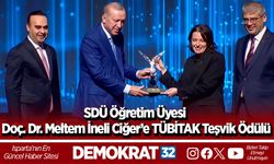 SDÜ Öğretim Üyesi Doç. Dr. Meltem İneli Ciğer’e TÜBİTAK Teşvik Ödülü