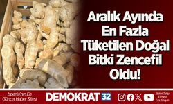 Aralık Ayın En Fazla Tüketilen Doğal Bitki Zencefil Oldu!