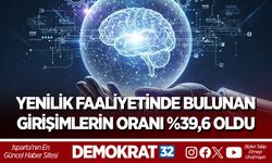 YENİLİK FAALİYETİNDE BULUNAN GİRİŞİMLERİN ORANI %39,6 OLDU