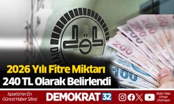 2026 Yılı Fitre Miktarı 240 TL Olarak Belirlendi