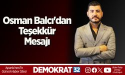 Osman Balcı'dan Teşekkür Mesajı