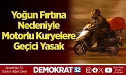 Yoğun Fırtına Nedeniyle Motorlu Kuryelere Geçici Yasak