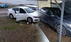 Araçların Camlarını Kırıp aküleri çaldılar