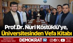 Prof.Dr. Nuri Köstüklü’ye, Üniversitesinden Vefa Kitabı