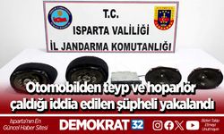 Otomobilden teyp ve hoparlör çaldığı iddia edilen şüpheli yakalandı
