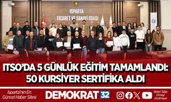 ITSO’DA 5 GÜNLÜK EĞİTİM TAMAMLANDI: 50 KURSİYER SERTİFİKA ALDI