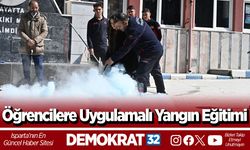 Isparta’da Öğrencilere Uygulamalı Yangın Eğitimi