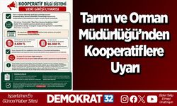 Tarım ve Orman Müdürlüğü’nden Kooperatiflere Uyarı