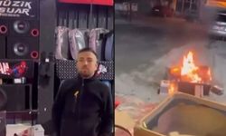 ISPARTALI ESNAF AKSESUAR ÜRÜNLERİNİ ATEŞE VERDİ