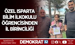 ÖZEL ISPARTA BİLİM İLKOKULU ÖĞRENCİSİNDEN İL BİRİNCİLİĞİ