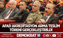 AFAD AKREDİTASYON ARMA TESLİM TÖRENİ GERÇEKLEŞTİRİLDİ