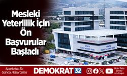 Mesleki Yeterlilik İçin Ön Başvurular Başladı