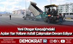 Yeni Otogar Kavşağı’ndaki açılan yan yolların asfalt çalışmaları devam ediyor