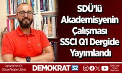 SDÜ’lü Akademisyenin Çalışması SSCI Q1 Dergide Yayımlandı