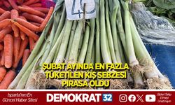 ŞUBAT AYINDA EN FAZLA TÜKETİLEN KIŞ SEBZESİ PIRASA OLDU