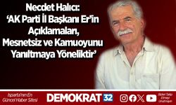 Necdet Halıcı: ‘AK Parti İl Başkanı Er’in Açıklamaları,  Mesnetsiz ve Kamuoyunu Yanıltmaya Yöneliktir’