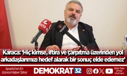 Karaca: ‘Hiç kimse, iftira ve çarpıtma üzerinden yol  arkadaşlarımızı hedef alarak bir sonuç elde edemez’