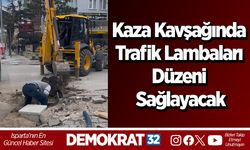 Kaza kavşağında trafik lambaları düzeni sağlayacak
