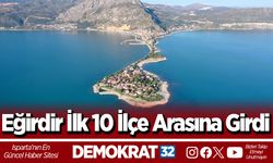 Eğirdir İlk 10 İlçe Arasına Girdi