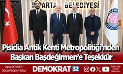 Pisidia Antik Kenti Metropolitiği’nden Başkan Başdeğirmen’e Teşekkür