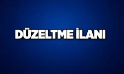 DÜZELTME İLANI